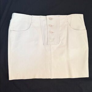 Armani Jeans lamb leather Cream Skirt